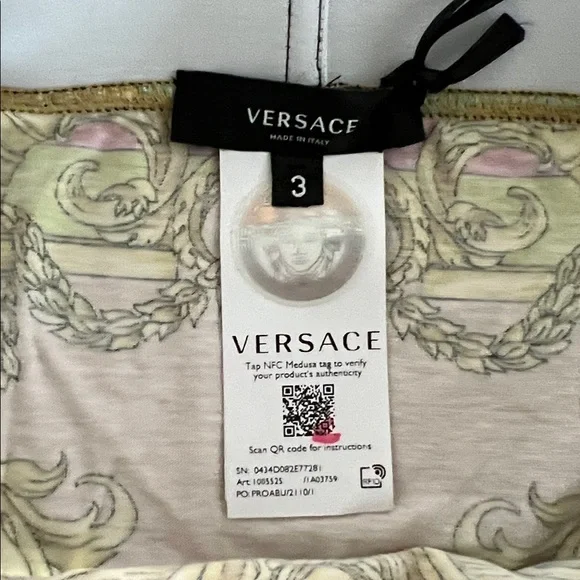 Versace Gold and Pink Baroque Briefs - Picture 3 of 7